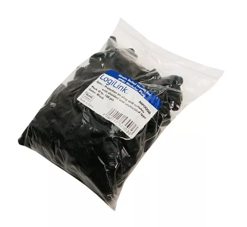 LogiLink Törés gátló 8P8C moduláris csatlakozókhoz 100db, fekete (MP0006)