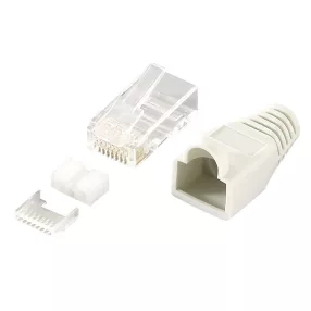   LogiLink RJ45 csatlakozódugasz, árnyékolt Cat6 szürke 100db (MP0021)
