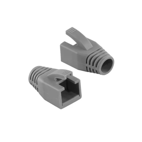 Logilink RJ45 feszültségmentesítő védőburkolat, 8 mm, szürke, 50 db (MP0035)