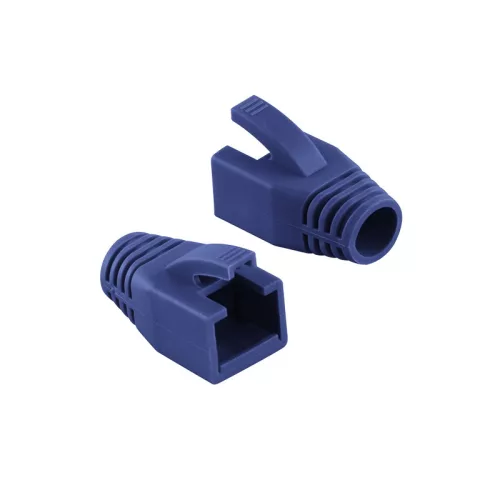 Logilink RJ45 feszültségmentesítő védőburkolat, 8 mm, kék, 50 db (MP0035B)