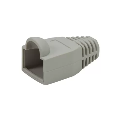 Logilink RJ45 feszültségmentesítő védőburkolat, 6,5 mm, szürke, 50 db (MP0063)