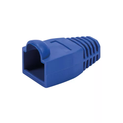 Logilink RJ45 feszültségmentesítő védőburkolat, 6,5 mm, kék, 50 db (MP0066)