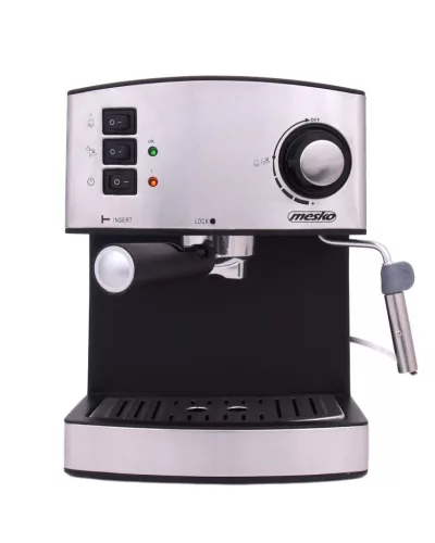Mesko MS4403 Kávéfőző, 15 bar, 850W, 1.6L, Ezüst