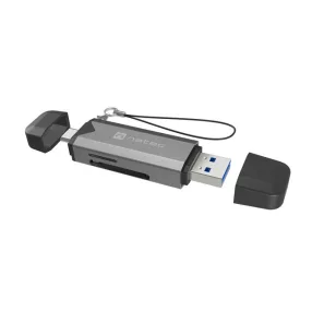   Natec Scarab 3 USB-A + USB-C SD/MICRO SD USB 3.1 GEN 1  kártyaolvasó fekete