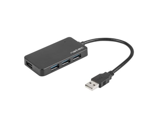NATEC USB 3.0 HUB MOTH 4 PORTOS FEKETE