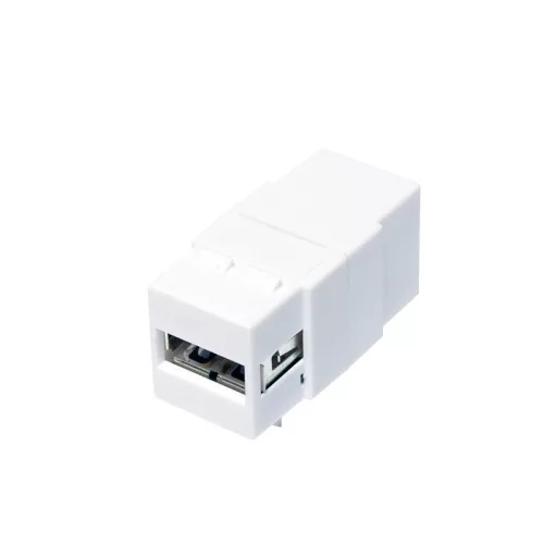 Logilink USB 2.0 keystone csatlakozó, A/F   USB-B/F, fehér (NK0017)