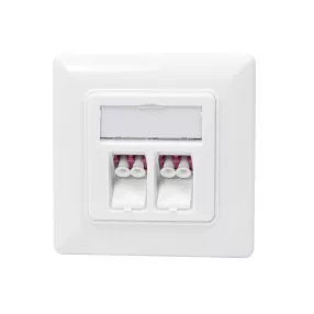   Logilink Száloptikai előlap 2 db LC-Duplex adapterrel, felületre szerelhető, fehér (NK4024)