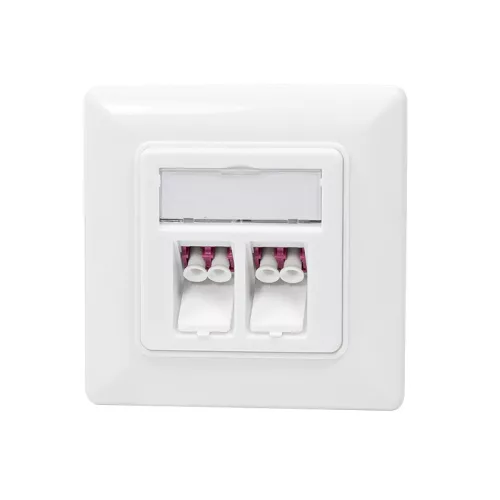 Logilink Száloptikai előlap 2 db LC-Duplex adapterrel, felületre szerelhető, fehér (NK4024)