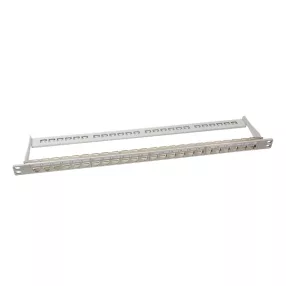   Logilink 19" Patch panel 24 Keystone jack csatlakozóhoz, 0,5U, szürke (NK4039)