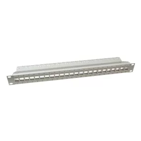   Logilink 19" Patch panel 24 Keystone jack csatlakozóhoz, 1U, szürke (NK4044)