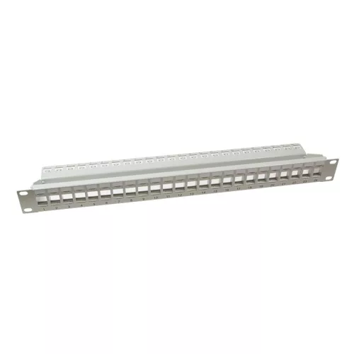 Logilink 19" Patch panel 24 Keystone jack csatlakozóhoz, 1U, szürke (NK4044)