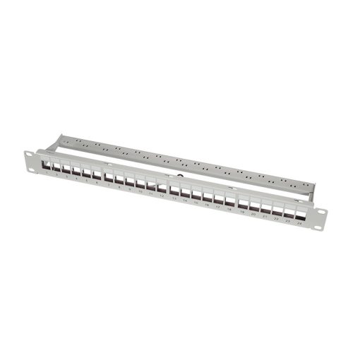 Logilink Keystone Panel 1U, 24 port, árnyékolt, gazdaságos, szürke