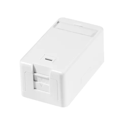 Logilink Felületre szerelhető doboz 1 Keystone csatlakozóhoz, rugós redőnnyel (NK4079)