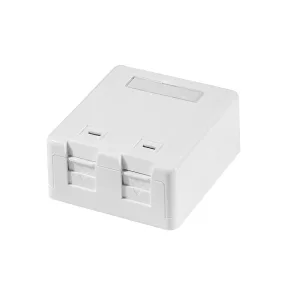   Logilink Felületre szerelhető doboz 2 Keystone aljzathoz, rugós redőnnyel (NK4080)