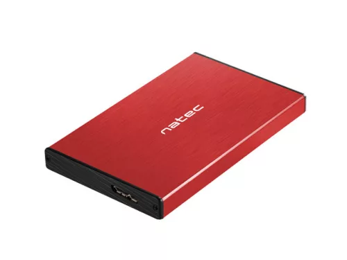 Natec Rhino Go SATA 2.5" USB 3.0 Külső HDD/SSD ház - piros