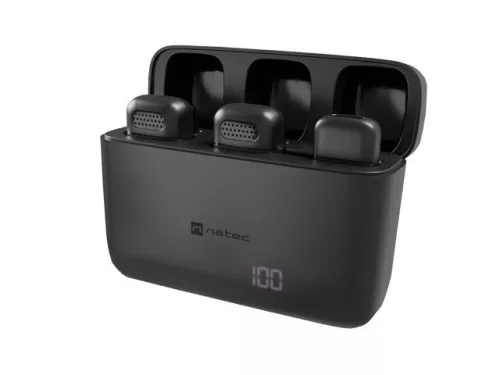NATEC HOPPER LAVALIER VEZETÉK NÉLKÜLI MOBIL MIKROFON USB-C (2 DARAB)