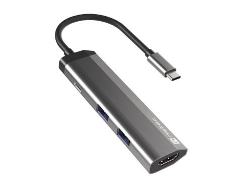NATEC USB-C MULTIPORT ADAPTER 4 AZ 1-BEN FOWLER SLIM 2X USB 3.0 HUB, HDMI 4K, USB-C PD