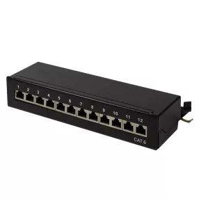   Logilink Cat.6 Patch Panel 12 port, árnyékolt, asztali, fekete (NP0017)