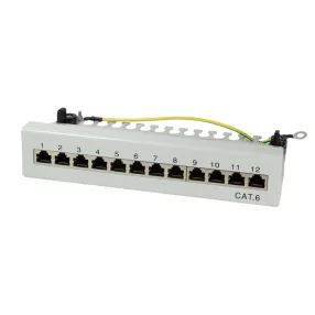   Logilink Cat.6 Patch Panel 12 port árnyékolt, asztali, világosszürke (NP0017A)