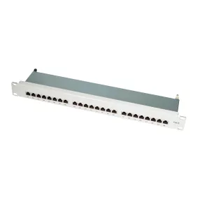   Logilink Cat.6 Patch Panel 24 portos árnyékolt, 19" rack tartó, világosszürke, PrimeLine (NP0040A)