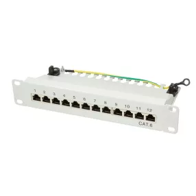   Logilink Cat.6 patch panel 12-port 10", STP, szürke (NP0041)
