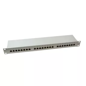   Logilink Cat.6 Patch Panel 24-port 19" STP, szürke, EconLinie, (NP0053)