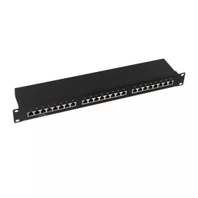   Logilink Cat.6 patch panel 24-port 19" STP, fekete, EconLinie (NP0055)