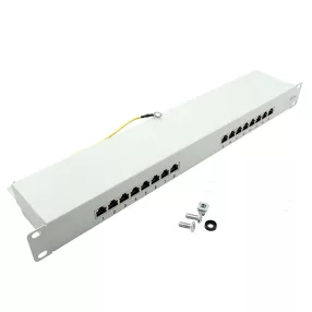   Logilink Cat.6 Patch Panel 16-port 19" STP, szürke, EconLinie (NP0056)