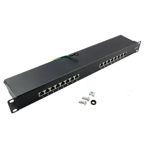   Logilink Cat.6 Patch Panel 16-port 19" STP, fekete, EconLine (NP0057)