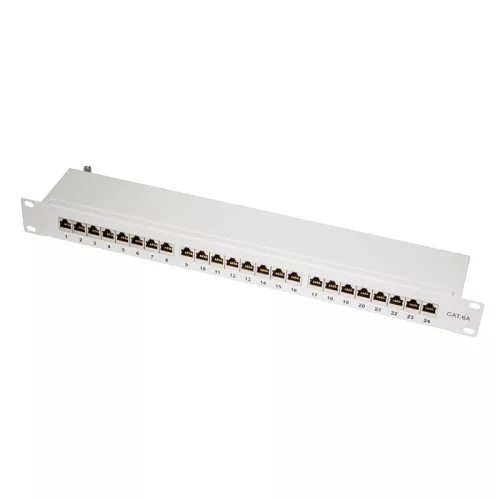 Logilink Cat.6A Patch Panel 24-port STP, szürke, szürke (NP0060)