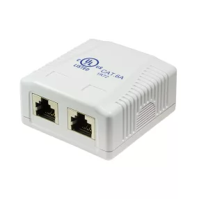 Logilink Cat.6A aljzat 2 x RJ45, fehér (NP0074)