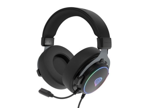 Genesis Neon 764 Gamer Fejhallgató mikrofonnal, RGB megvilágítással USB - fekete