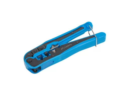 LANBERG KRIMPELŐ SZERSZÁM RJ45 RJ11 RJ12 VEZETÉKEKHEZ, LEZÁRT LÉPCSŐVEL