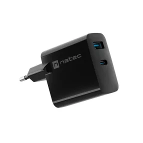 Natec Ribera 1xUSB-A 1xUSB-C 65W fali töltő fekete