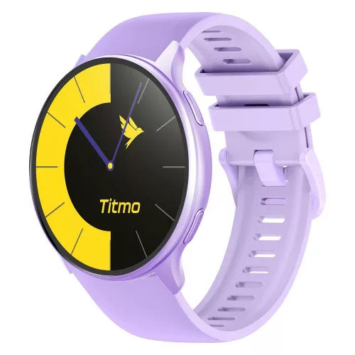 TITMO O-200 okosóra (GPS, AMOLED, Bluetooth-hívás, szilikon szíj) levendula