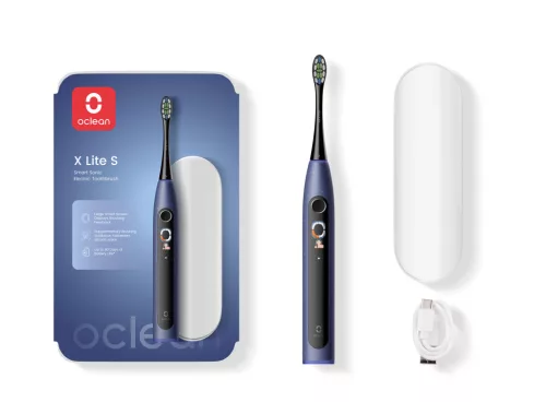 Oclean X Lite S Sötétkék Smart Sonic fogkefe Szett