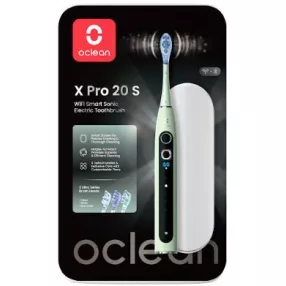   Oclean X Pro 20 S Green elektromos fogkefe Szett okos kijelzővel