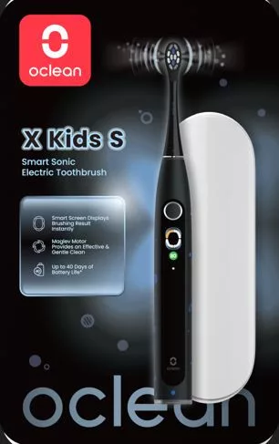 Oclean X Kids S Black  elektromos fogkefe Szett