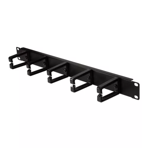 Logilink 19" kábelrendező 1U, műanyag konzolokkal, fekete (OR104B)