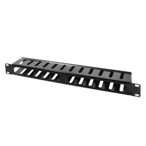  Logilink 19"-os kábelcsatorna/rendező, fedett, 1U, fekete (ORCC01B)