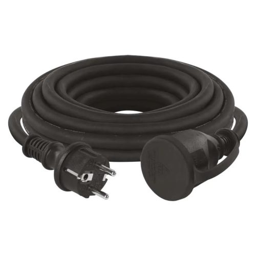 Emos P01805 Kültéri hosszabbító 5 m / 1 aljzat / fekete / gumi-neoprén / 250 V / 1,5 mm2