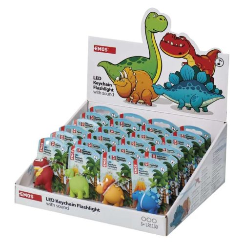 EMOS LED kulcstartó lámpa (dinoszauruszok) 24db, display box, P4711