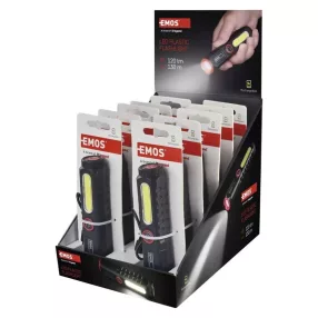   Emos P4720 LED-es újratölthető műanyag zseblámpa P4720, 120 lm, 10 PCS, display box