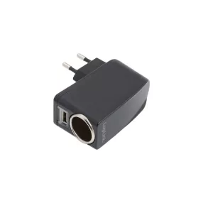   LogiLink Hálózati töltő, USB port és szivargyújtó, 1000mA (PA0046)