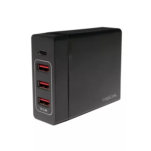 Logilink asztali töltő, 3x USB AF + 1xUSB-C  F, 72W (PA0122)