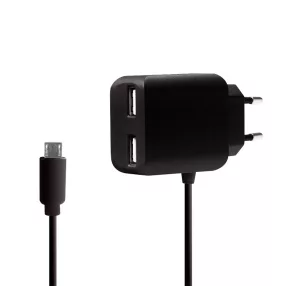 Logilink USB fali töltő , 2+1 port, 10,5W, fekete (PA0157)