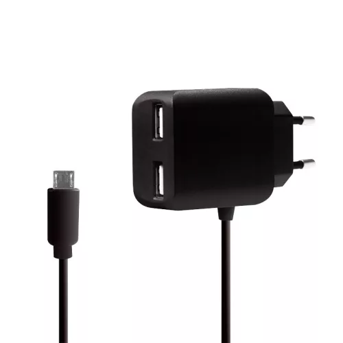 Logilink USB fali töltő , 2+1 port, 10,5W, fekete (PA0157)