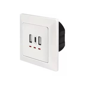 Logilink Fali konnektor, 2x USB-A, 1x USB-C (PA0254)