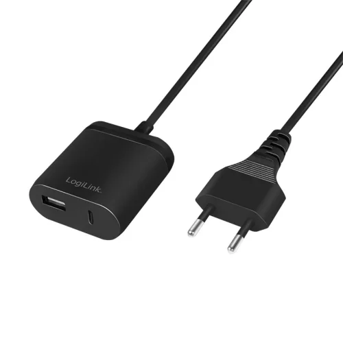 Logilink USB töltő 1,5 m-es fix kábellel, 1x USB-A 1x USB-C, 12 W (PA0256)