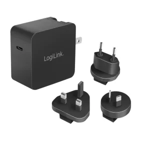   Logilink USB utazási töltő, GaN, 1 port, USB-CF, 65 W, PD-vel (PA0302)